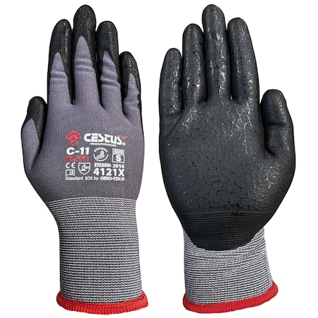 Cestus Nitrile Coated Gloves, 2XL 1 PR C11e-2XL